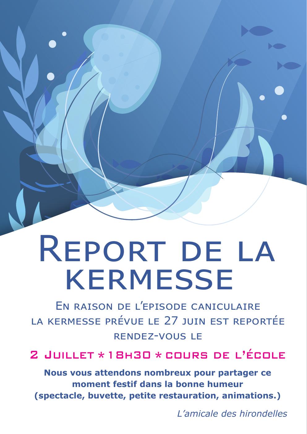 affiche report kermesse
